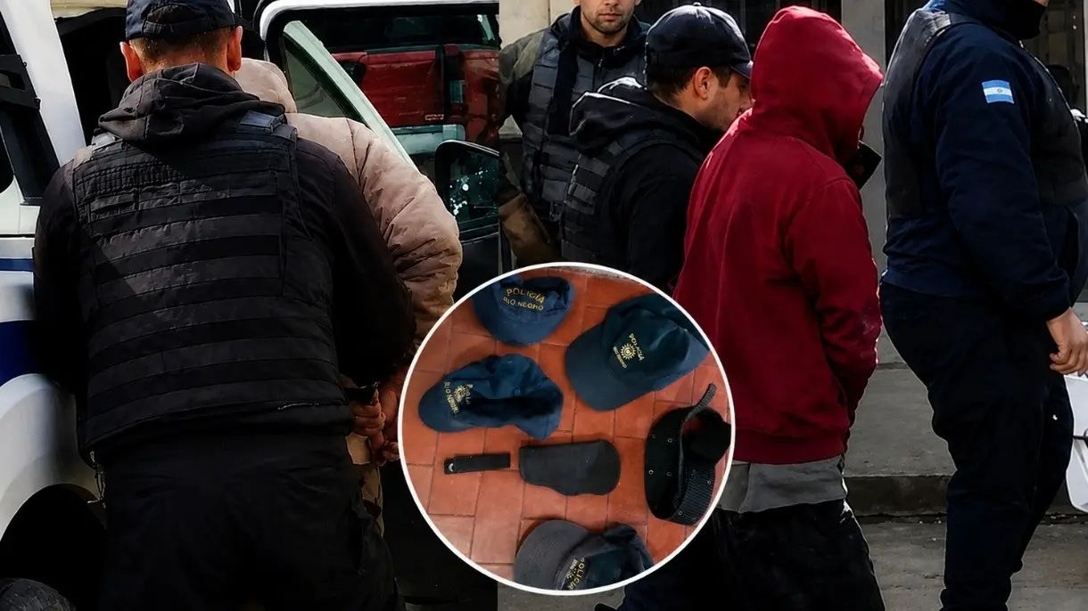 Encuentran prendas de la policía de Rio Negro en la detención de dos delincuentes en Viedma