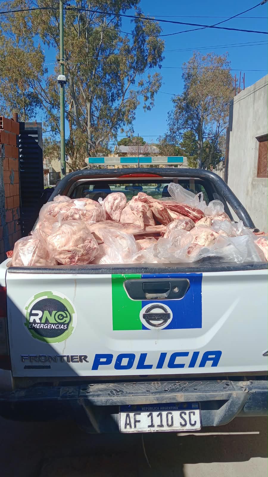 Más de 3.400 kilos de carne fueron decomisados por la Brigada Rural en distintos comercios de Viedma
