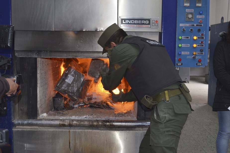 Incineraron más de 240 kilos de estupefacientes