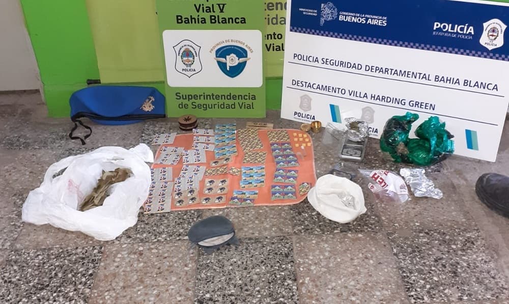 Detuvieron a tres personas de Viedma por traficar drogas fue en Bahía Blanca