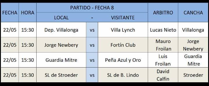 Nueva reprogramación para la fecha 8 del Torneo de Transición