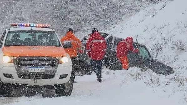 Las nevadas en la línea sur rionegrina provocaron despistes de varios rodados