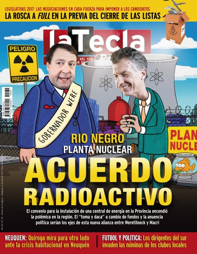 «Central nuclear Río Negro: un acuerdo radioactivo», la nota crítica de la revista la TeclaPatagonia