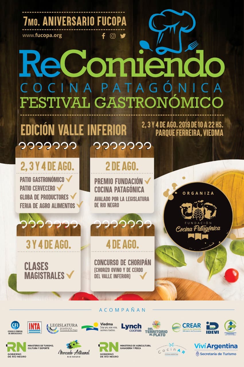 En Viedma se realizará el segundo Festival Gastronómico ReComiendo