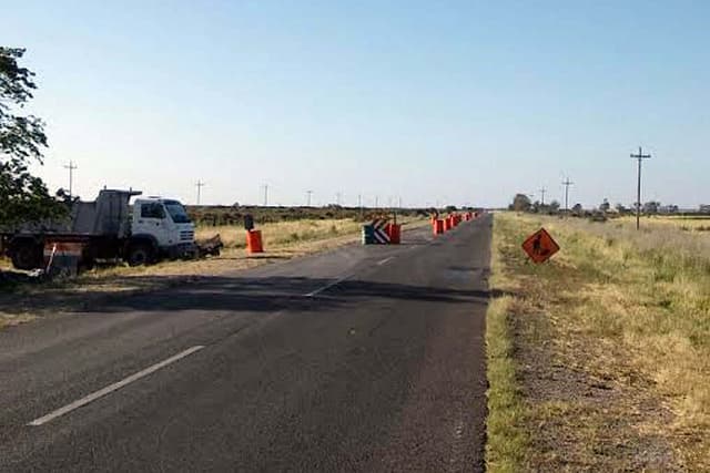 Hay que transitar con precaución entre Viedma y El Cóndor, por sectores en obra