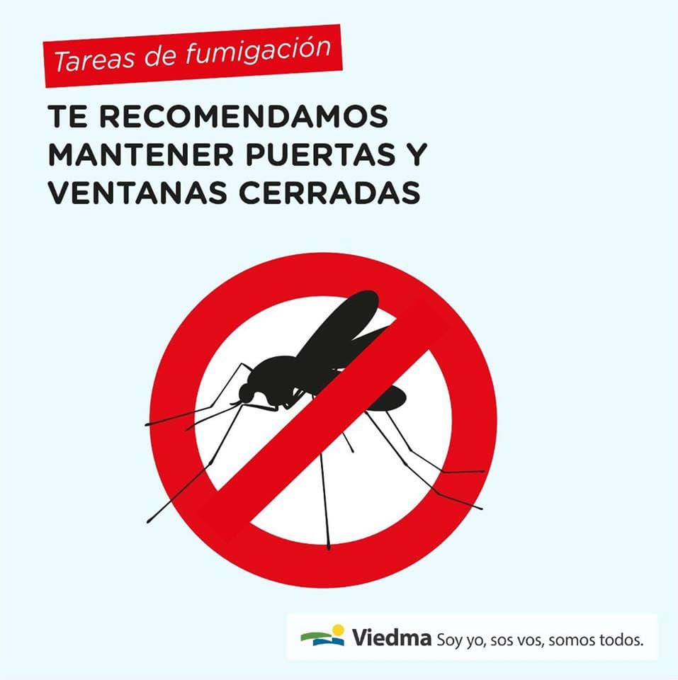 Se realizan tareas de fumigación en varios barrios de Viedma