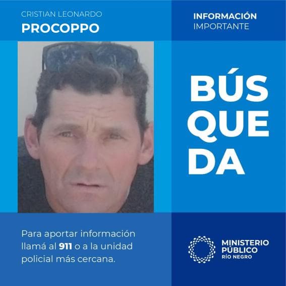 La justicia pide colaboración en la búsqueda de un hombre de Viedma
