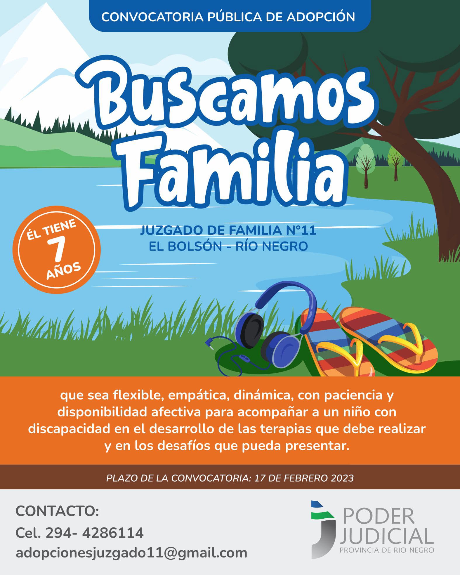 Convocan a familias para adoptar a un niño de 7 años con discapacidad