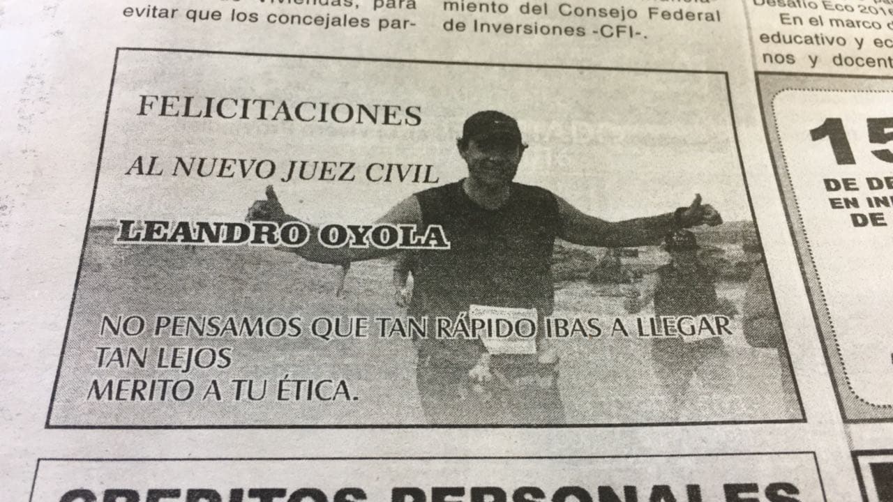 Los abogados colegiados repudian la publicación irónica contra Oyola