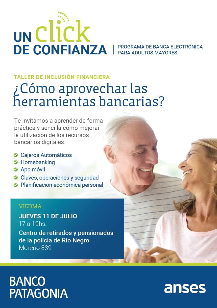 Banco Patagonia y Anses promueven la inclusión financiera de adultos mayores en Viedma