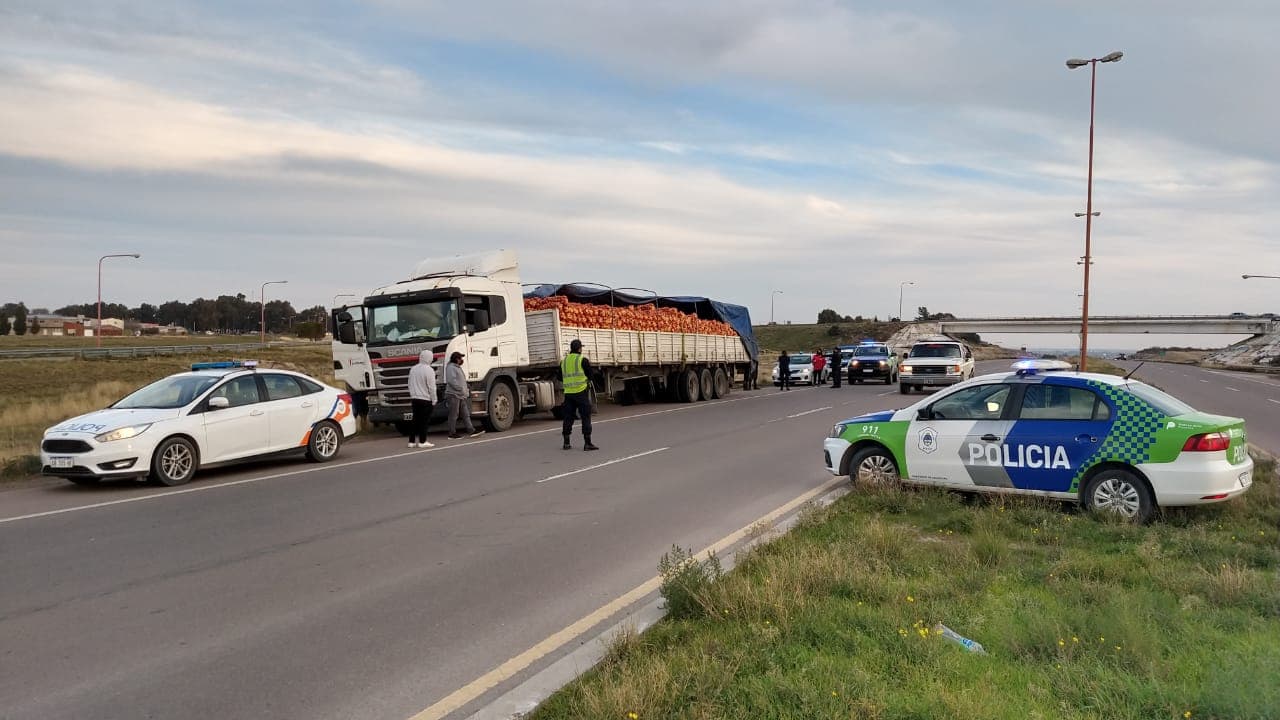 Camionero se negó a parar en el control de Viedma y fue detenido en Patagones