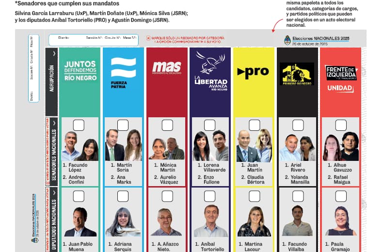 Siete son las listas con candidatos a Senadores y diputados para octubre en Rio Negro