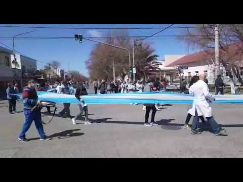 Trabajadores de Salud del Hospital Zatti reclamando por mejoras salariales