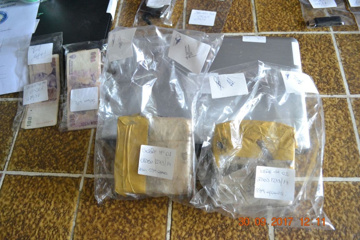 Secuestran un kilo de cocaína, hay un detenido