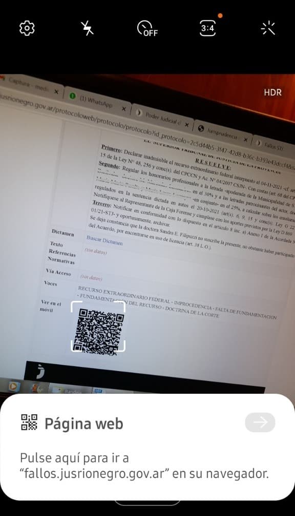 Las sentencias judiciales en Rio Negro ahora se pueden bajar con código QR para facilitar el acceso