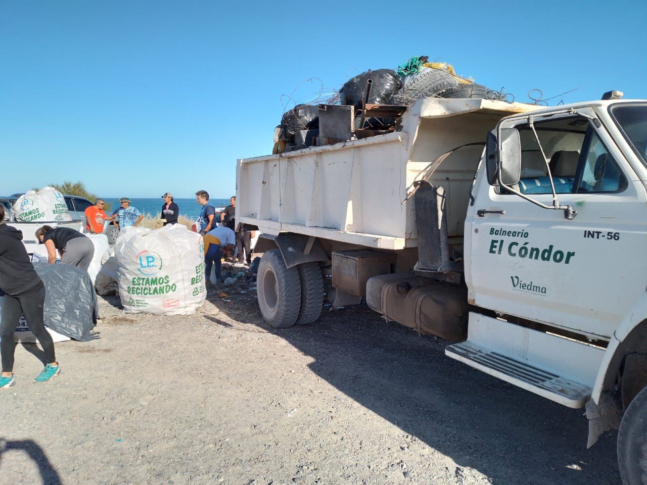 La municipalidad de Viedma y la ONG Ecopet recolectaron gran cantidad plástico en las playas de El Cóndor