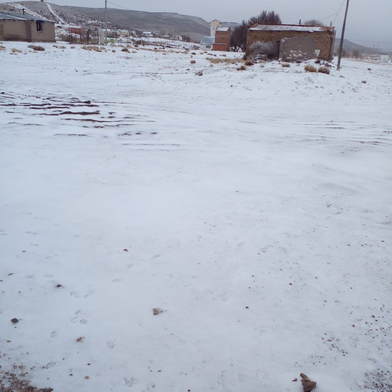 Nieve, hielo y frio extremo en la línea sur en el comienzo de esta semana
