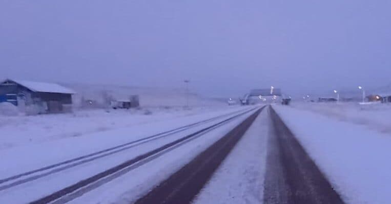 Nieve en la Línea Sur de Rio Negro