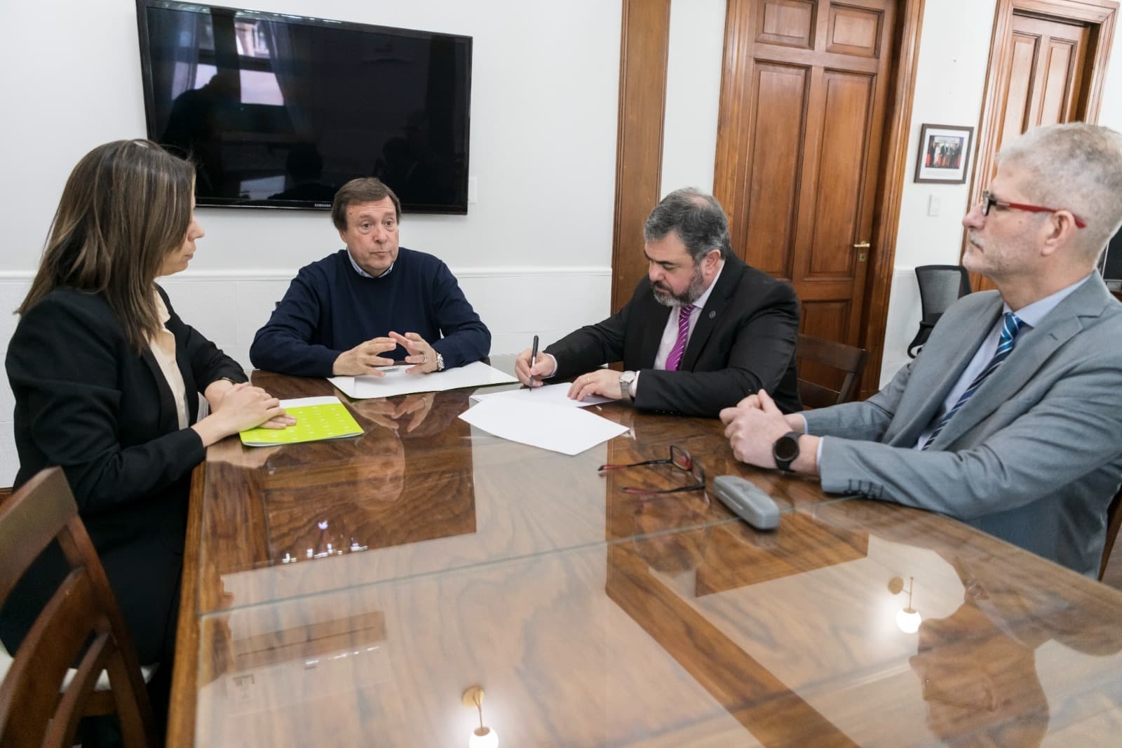 Con el Gobernador el STJ firmó convenios sobre mediación y medicina laboral