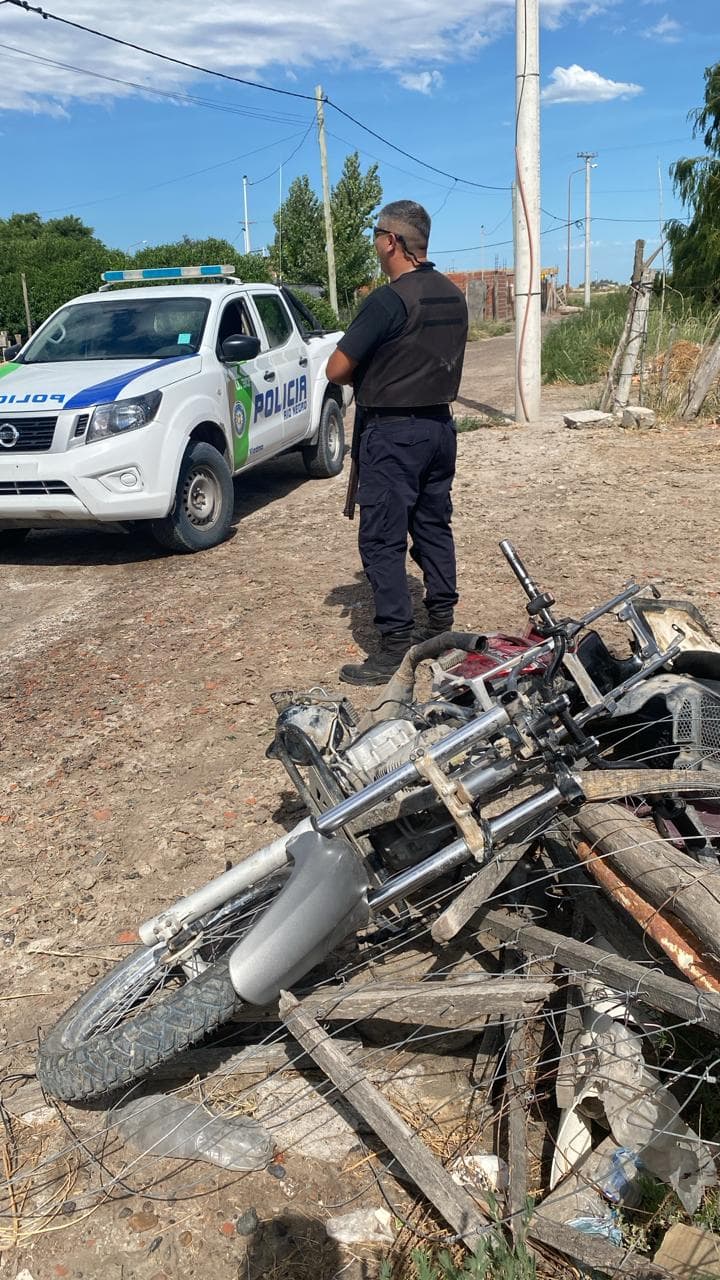 Recuperan una motocicleta desarmada que había sido robada el martes