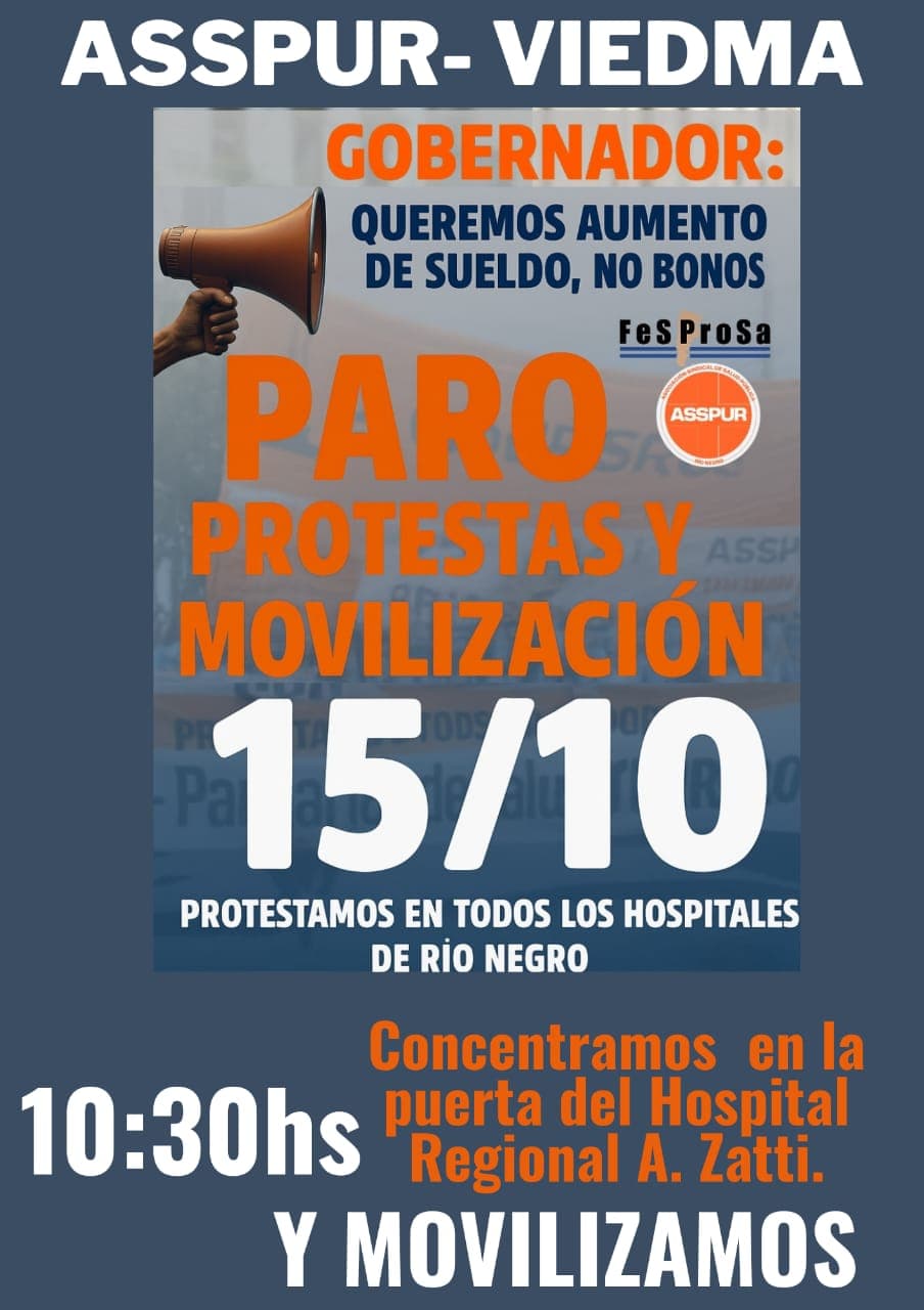 Más de 400 médicos renunciaron en la provincia asegura el gremio de la Salud de Rio Negro