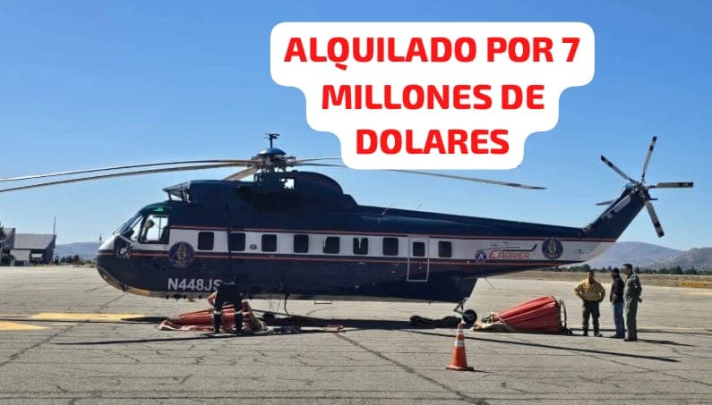 Una empresa ofertó un 39% menos para alquilarle el helicóptero a la provincia para el combate de incendios, aseguró Sempé