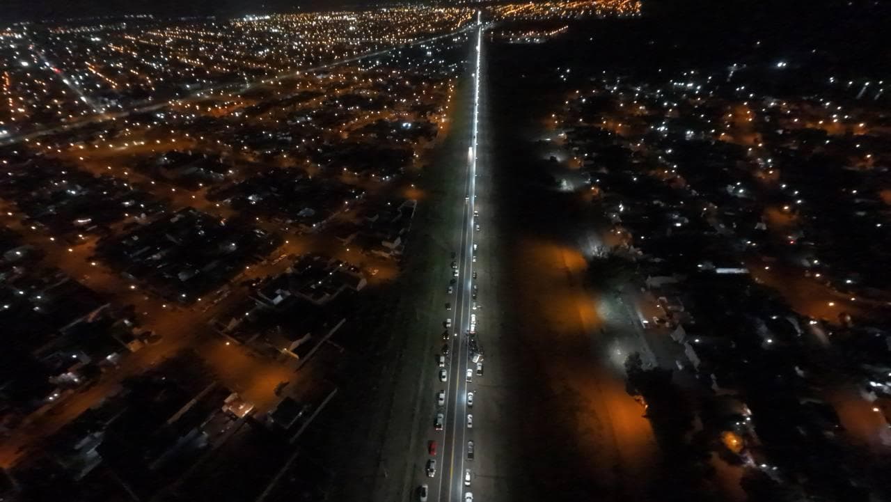 Inauguraron la nueva iluminación en la ruta Provincial N°1 en Viedma