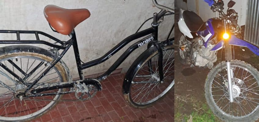Detienen a tres hombres que ofrecían a la venta dos bicicletas robadas y recuperan una moto