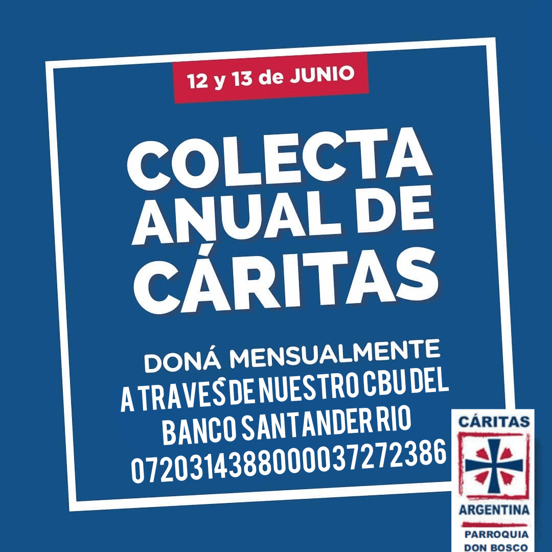 Se realiza la colecta anual Cáritas este año bajo el lema, “EN TIEMPOS DIFICILES COMPARTAMOS MAS”