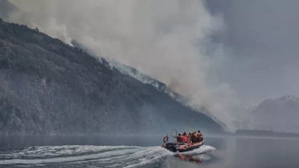 Trabajo integral del Gobierno de Río Negro en la zona afectada por los incendios forestales