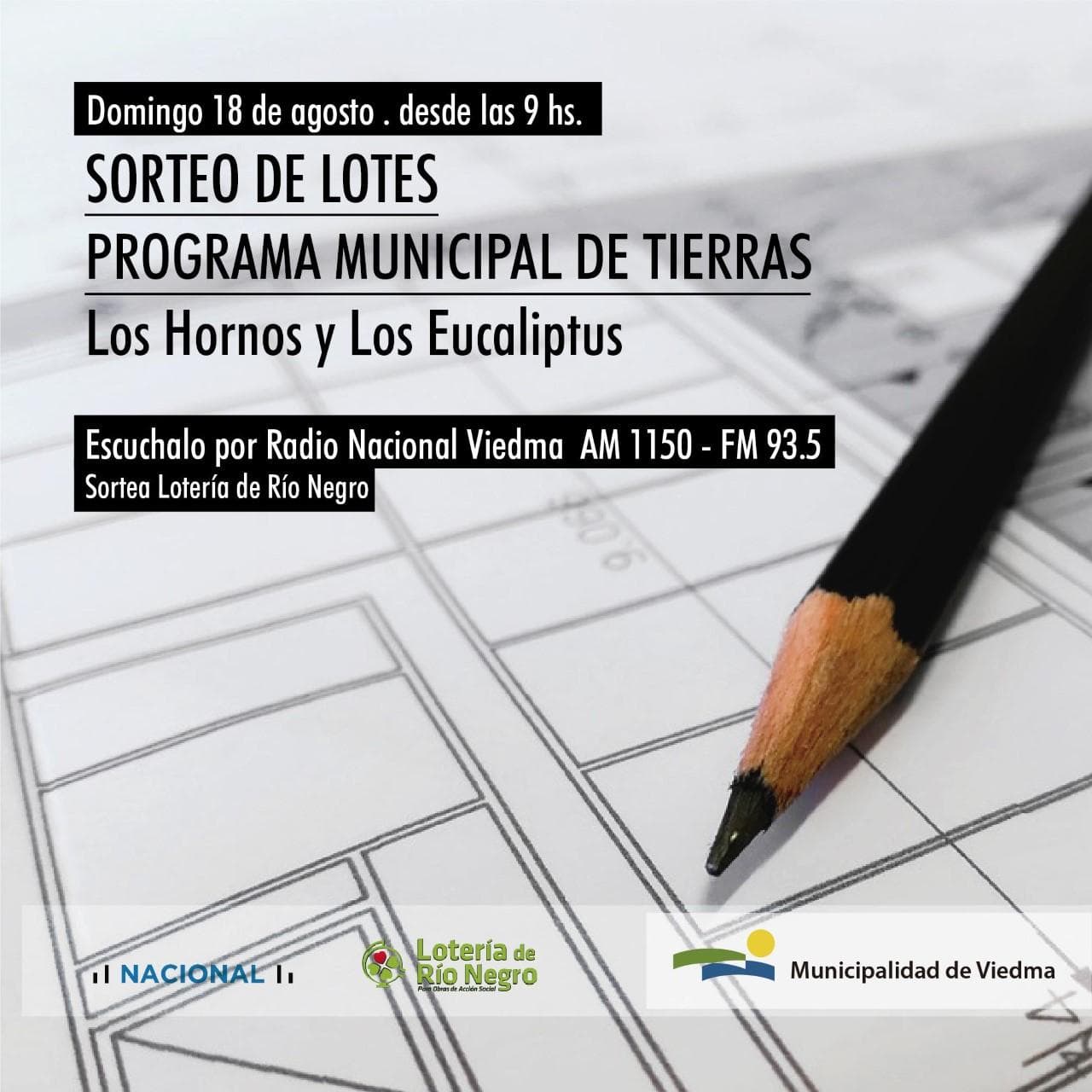 Este domingo 18 se realizará el sorteo de lotes del Programa Municipal de Tierras