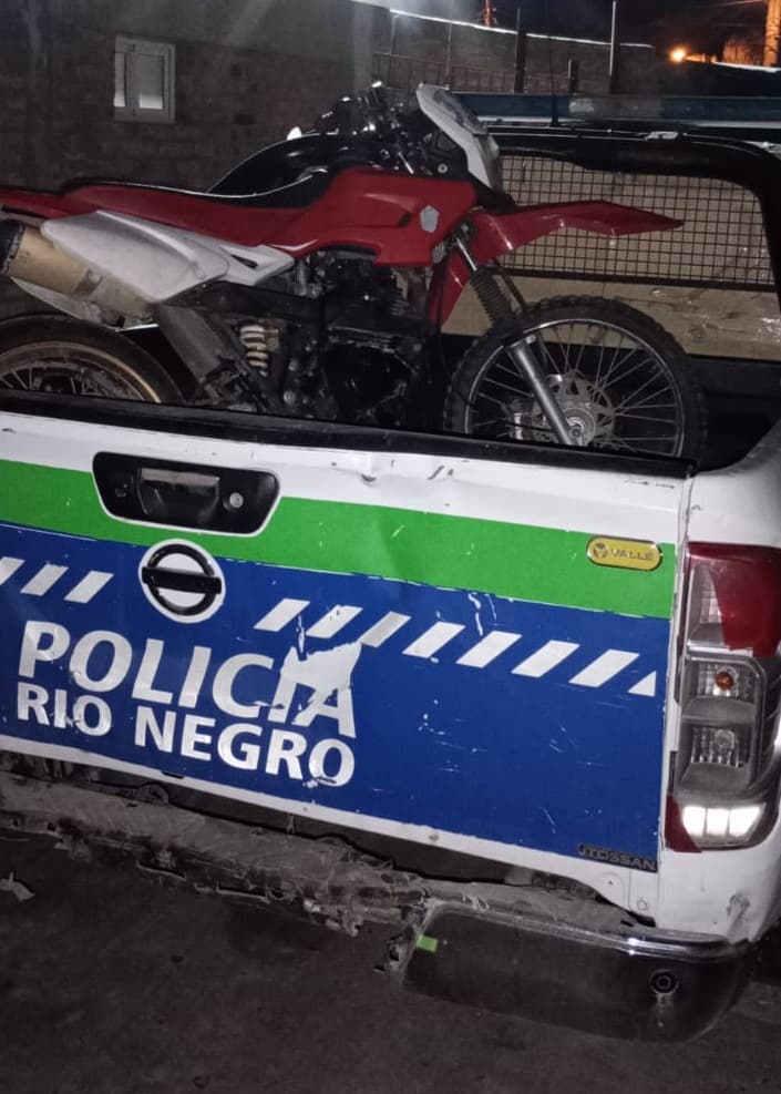 La policía recuperó una moto que había sido rodada en Viedma